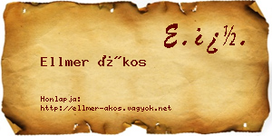 Ellmer Ákos névjegykártya